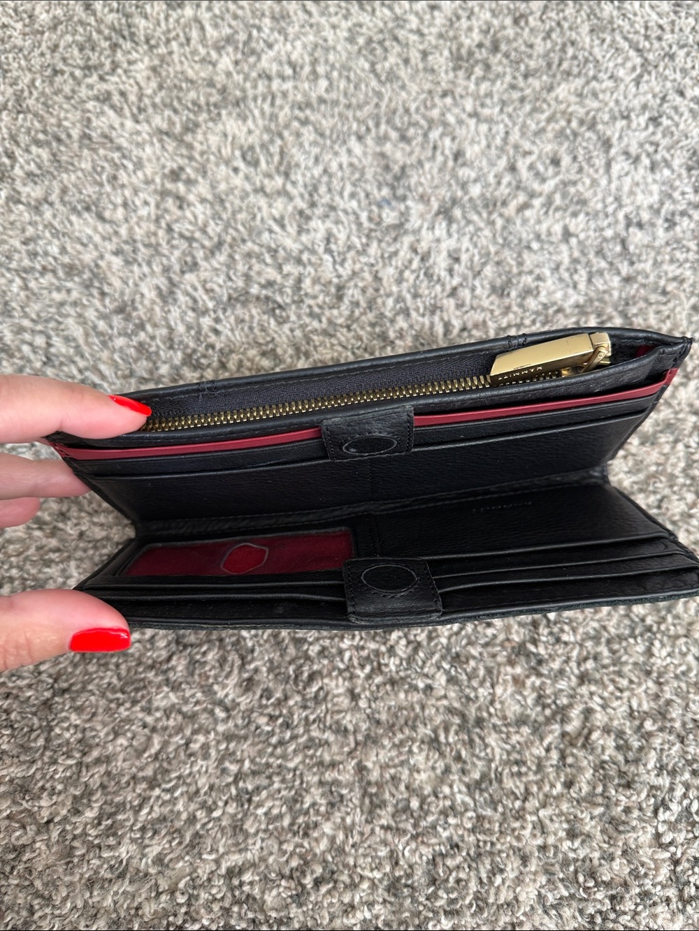 Hammitt Black and Red Leather Wallet - Picture 5 of 7